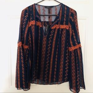BCBGMAXAZRIA Embroidered Top Size XXS NWT
